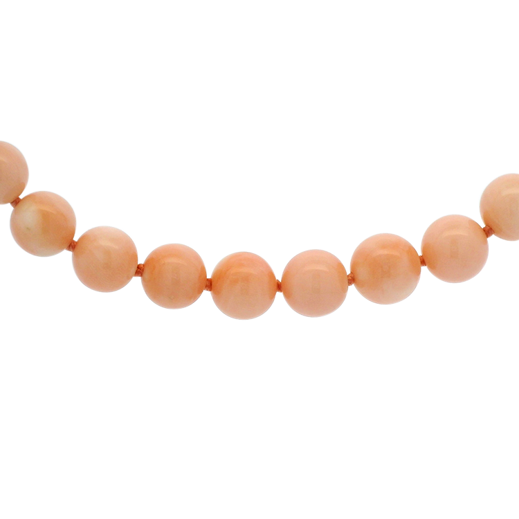 PAGE Estate Necklaces and Pendants Estate 14k Yellow Gold Coral Bead Necklace