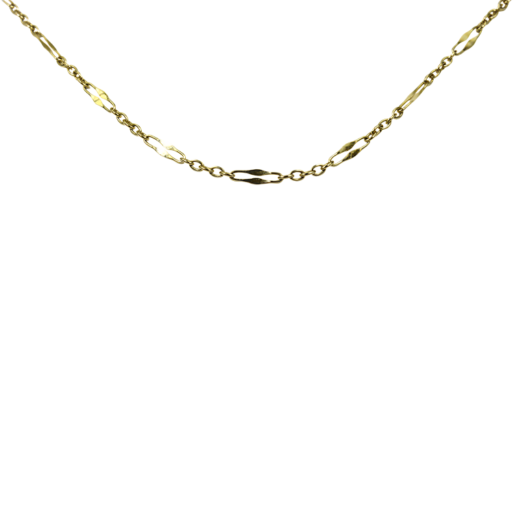 PAGE Estate Necklaces and Pendants Estate 14k Yellow Gold Fancy Alternating Link 23"