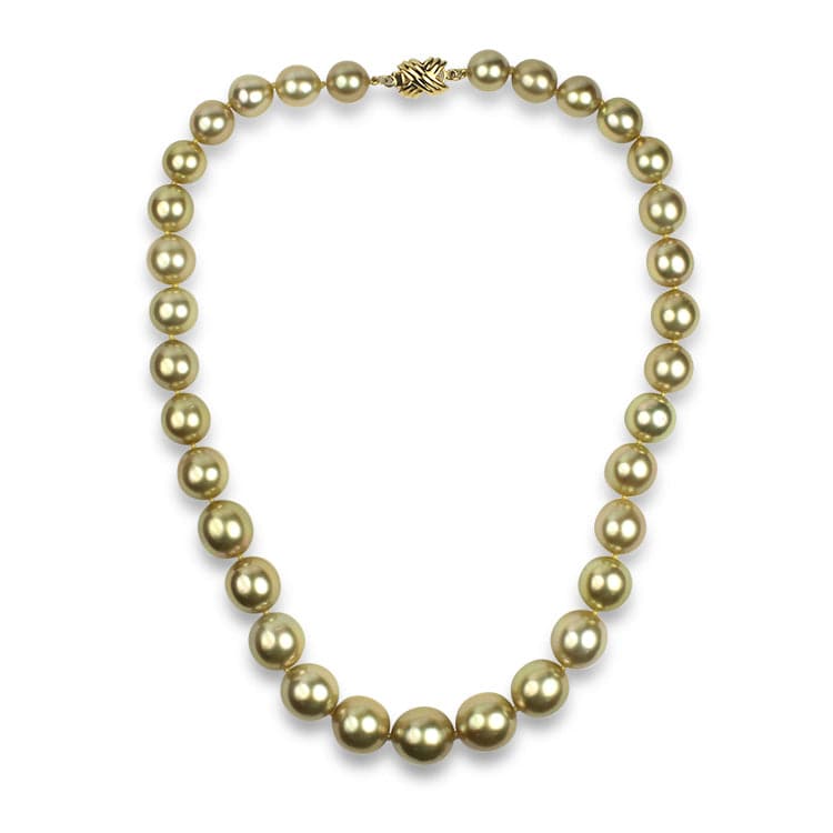 Estate 14K Yellow Gold Golden South Sea Cultured Pearl 15