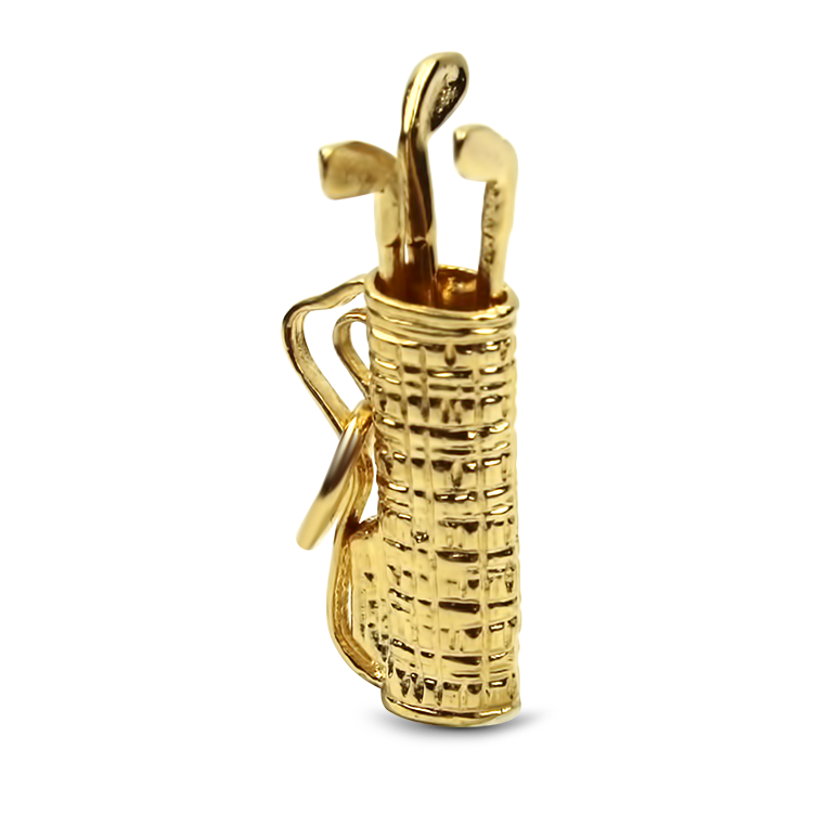 Estate 14k Yellow Gold Golf Bag Charm Springer's
