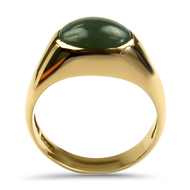 PAGE Estate Ring Estate 14k Yellow Gold Jade Ring