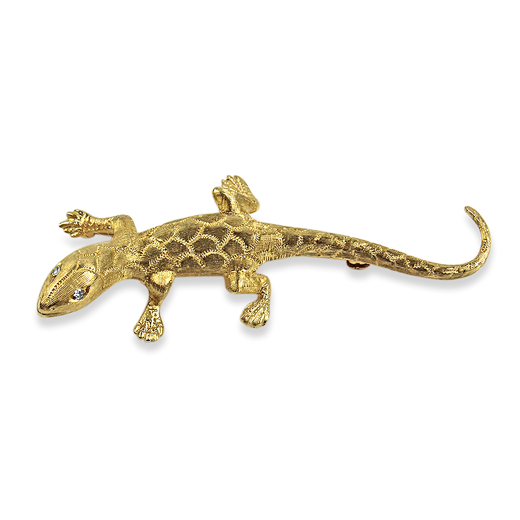 Estate 14K Yellow Gold Lizard Brooch – Springer's