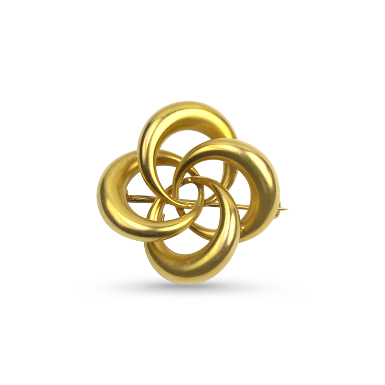 PAGE Estate Pins & Brooches Estate 14K Yellow Gold Love Knot Brooch