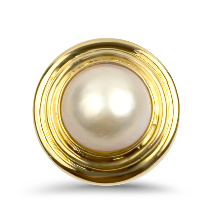 PAGE Estate Ring Estate 14k Yellow Gold Mabe Pearl Ring 5.5