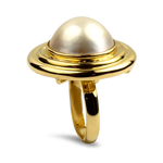 PAGE Estate Ring Estate 14k Yellow Gold Mabe Pearl Ring 5.5