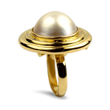 PAGE Estate Ring Estate 14k Yellow Gold Mabe Pearl Ring 5.5