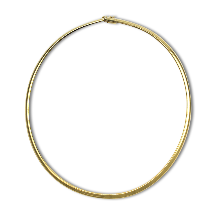 14kt gold omega shop necklace