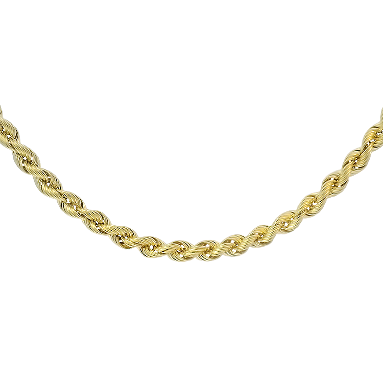 PAGE Estate Necklaces and Pendants Estate 14k Yellow Gold Rope 20.5" Chain