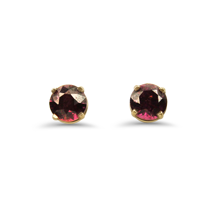 Rhodolite garnet 2025 stud earrings