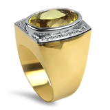 PAGE Estate Ring Estate 14K Yellow & White Gold Citrine & Diamond Ring 9