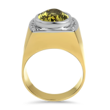PAGE Estate Ring Estate 14K Yellow & White Gold Citrine & Diamond Ring 9