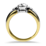 PAGE Estate Ring Estate 14k Yellow & White Gold Diamond Engagement Ring 7.75