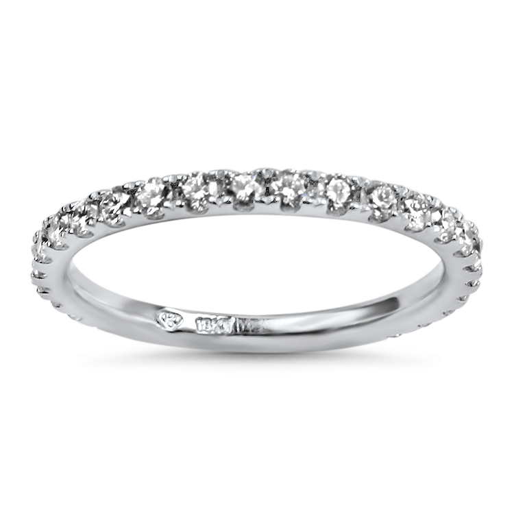 PAGE Estate Wedding Band Estate 18K White Gold Diamond Band (Copy) 6.25
