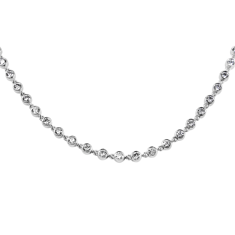 PAGE Estate Necklaces and Pendants Estate 18K White Gold Diamond Necklace