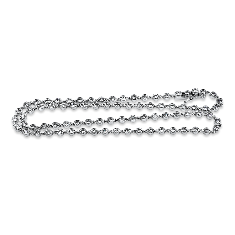 PAGE Estate Necklaces and Pendants Estate 18K White Gold Diamond Necklace