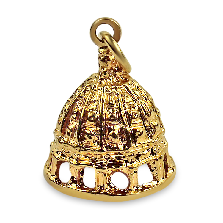 PAGE Estate Necklaces and Pendants Estate 18k Yellow Gold Capital Dome Pendant/Charm