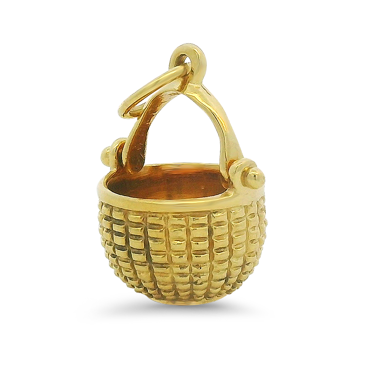 PAGE Estate Charm Estate 18k Yellow Gold Nantucket Basket Charm