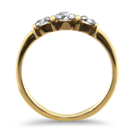 PAGE Estate Wedding Band Estate 18k Yellow Gold Three-Stone Diamond Ring 8