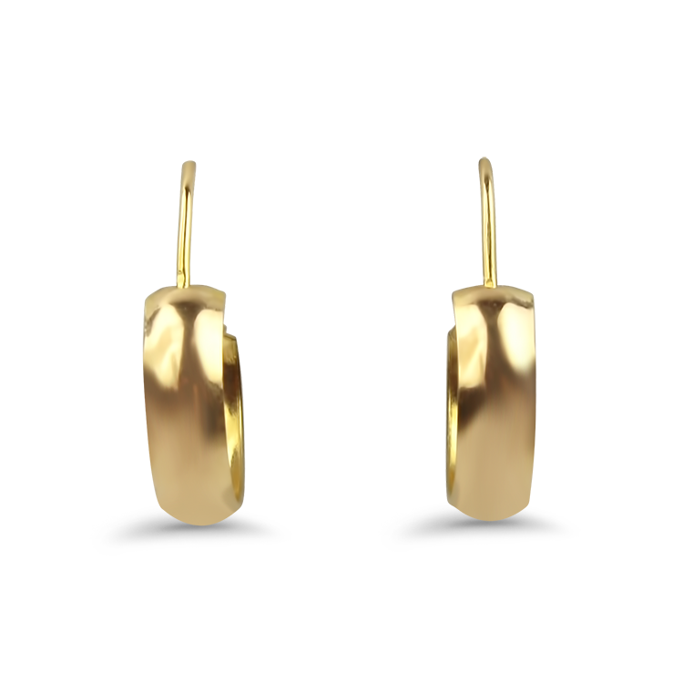 PAGE Estate Earrings Estate 21k Yellow Gold Dangle Hoop Earrings