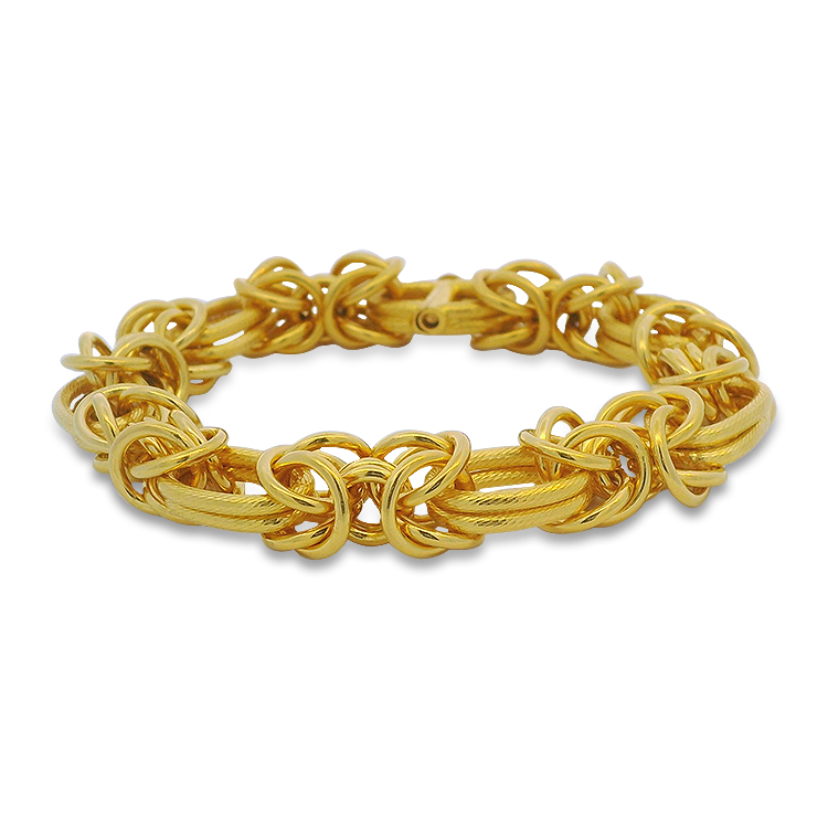 PAGE Estate Bracelet Estate 22k Yellow Gold Byzantine Link Bracelet