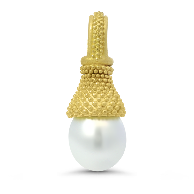 PAGE Estate Pendant Estate Denise Roberge 22k Yellow Gold Pearl Pendant