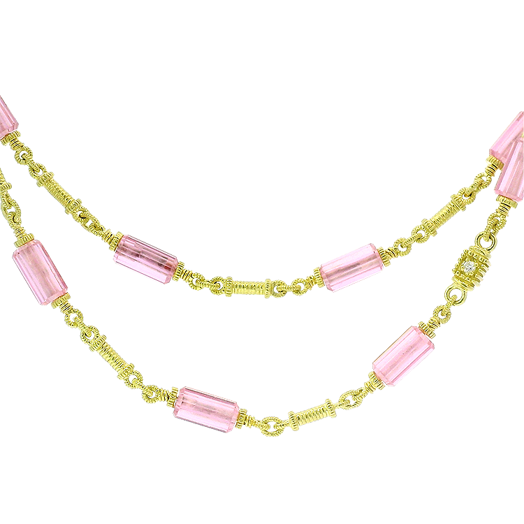 Estate Judith Ripka 18k Yellow Gold Link Necklace – Springer's