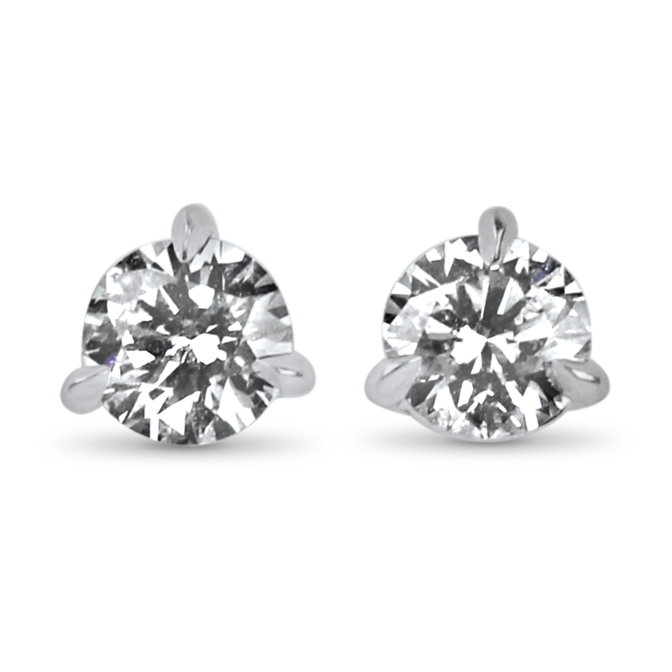 PAGE Estate Earring Estate Kwiat Platinum Diamond Stud Earrings
