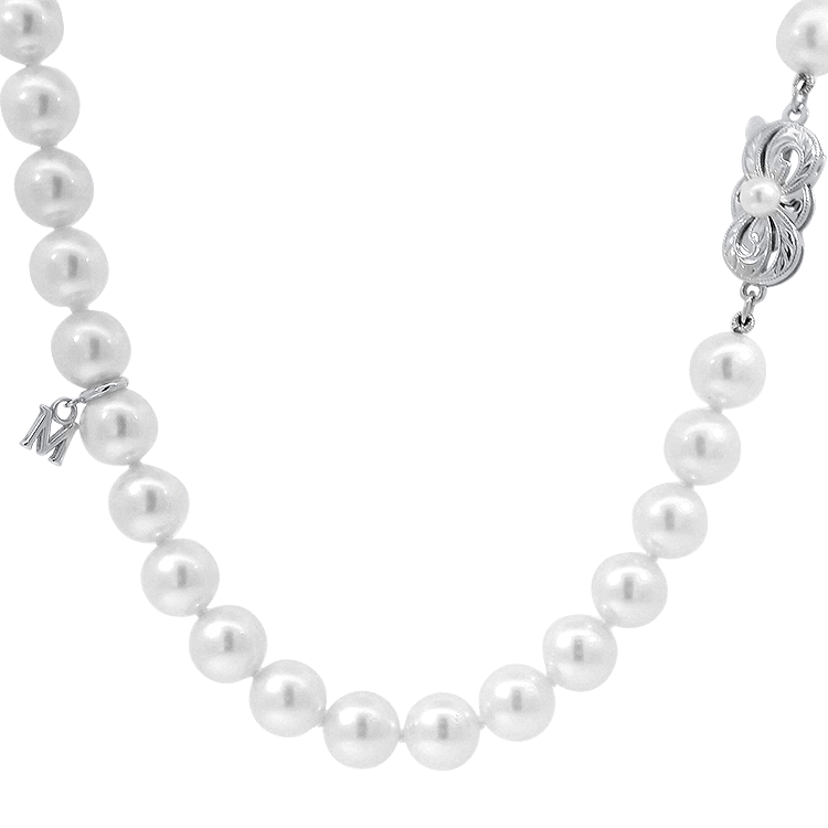 Estate Mikimoto 18K White Gold Pearl Strand Necklace – Springer's