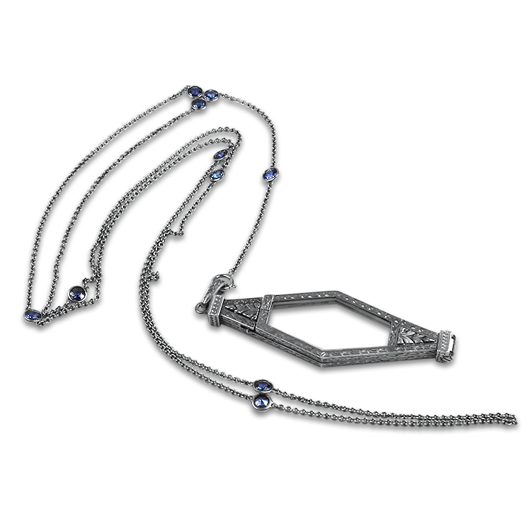 Folding reading glasses pendant necklace sales