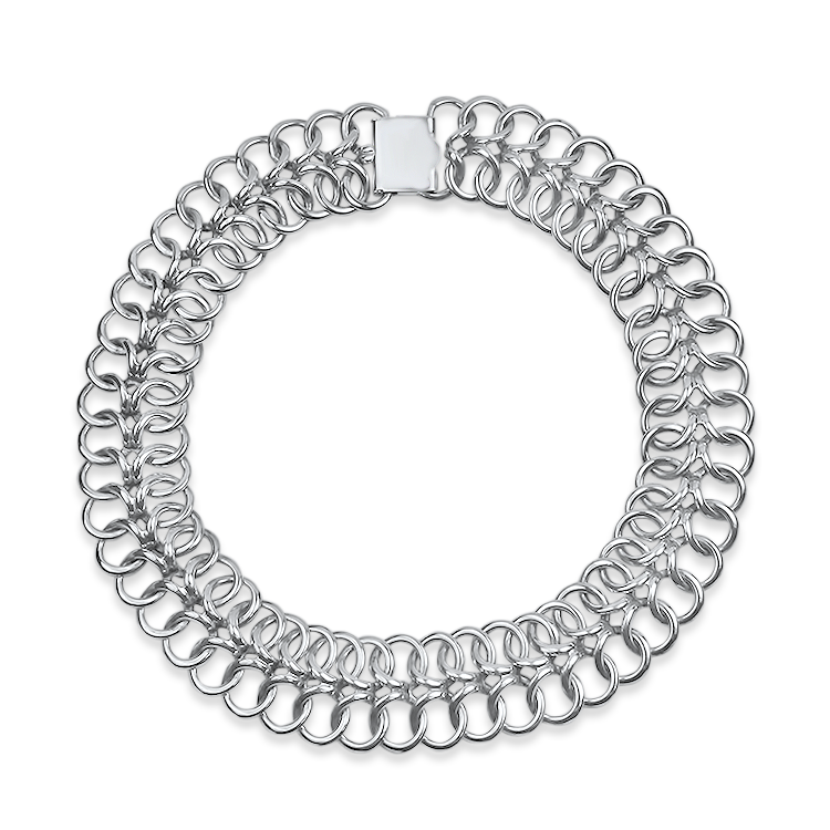 PAGE Estate Pendant Estate Sterling Silver Figure-8 Link 16" Collar Necklace