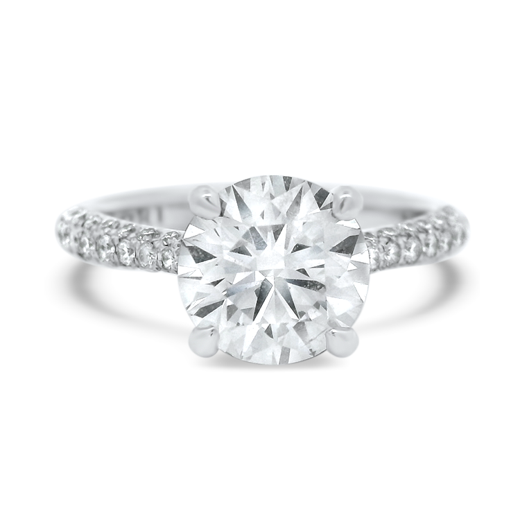 PAGE Estate Engagement Ring Estate Tacori Platinum Round Brilliant Cut Diamond Engagement Ring - 2.01ct. 6.25