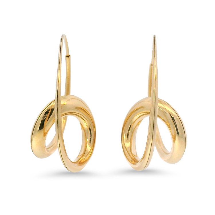 PAGE Estate Earrings Michael Good Estate 18k Rose Gold Single Loop Hoop Earrings