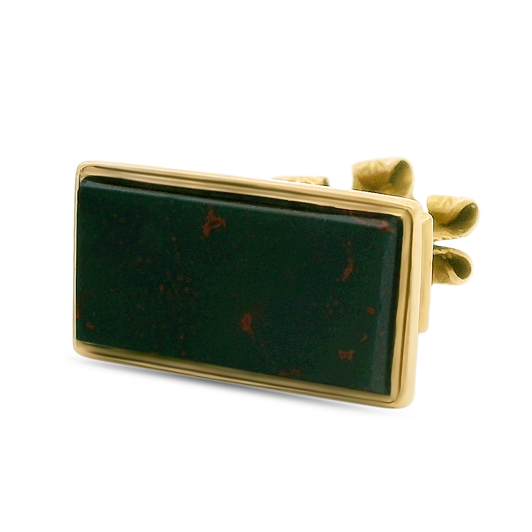 PAGE Estate Necklaces and Pendants Victorian 9k Yellow Gold Rectangular Tablet Bloodstone Fob
