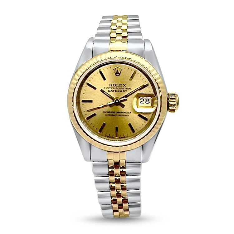 Pre-Owned Rolex Watch Pre-Owned Rolex 18k Yellow Gold & Stainless-Steel Oyster Perpetual Datejust 26