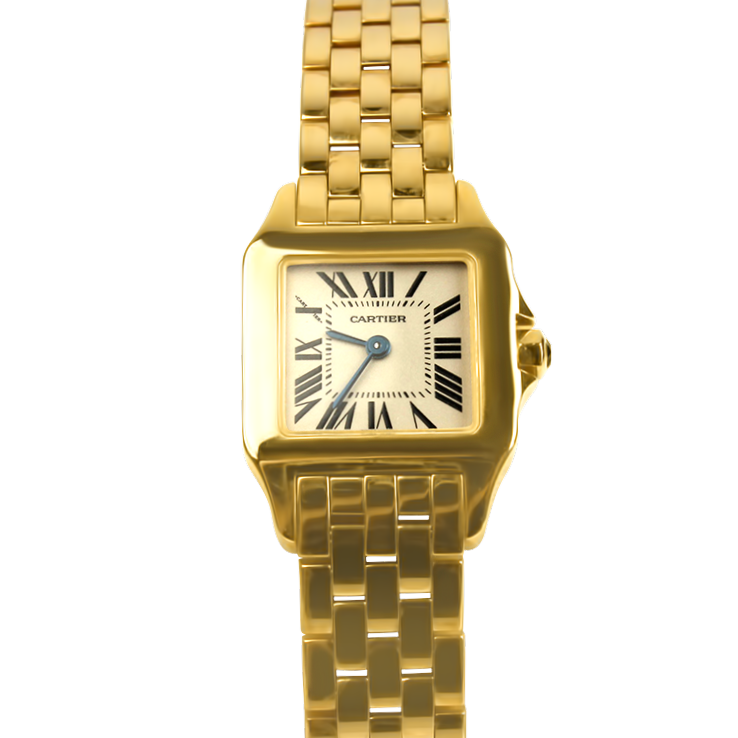 Pre owned 18k Yellow Gold Cartier Santos Demoiselle Springer s