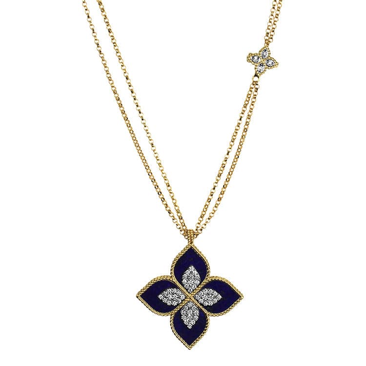 Roberto Coin Necklaces and Pendants Copy of Roberto Coin 18K Yellow Gold Love In Verona Diamond Flower Necklace