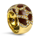 Roberto Coin Ring Estate Roberto Coin 18K Yellow Gold Enamel & Diamond Ring 7