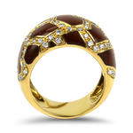 Roberto Coin Ring Estate Roberto Coin 18K Yellow Gold Enamel & Diamond Ring 7