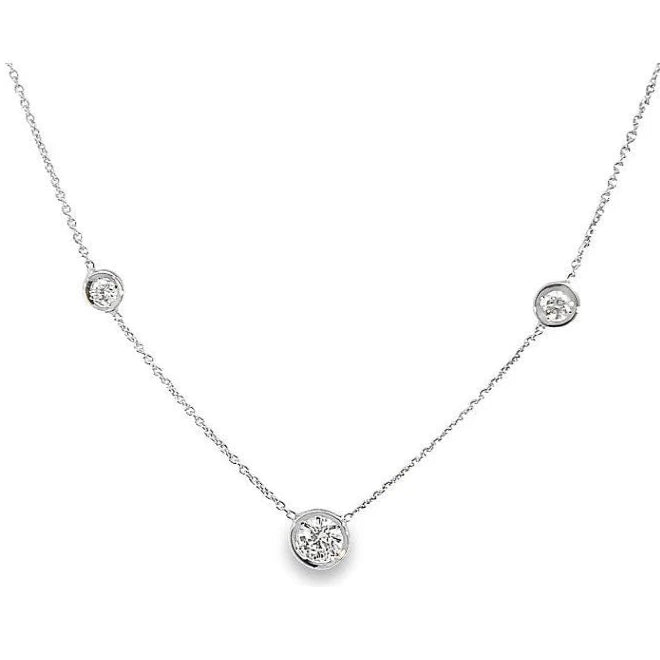 Roberto Coin Necklaces and Pendants Roberto Coin 18k White Gold Diamond Station Necklace