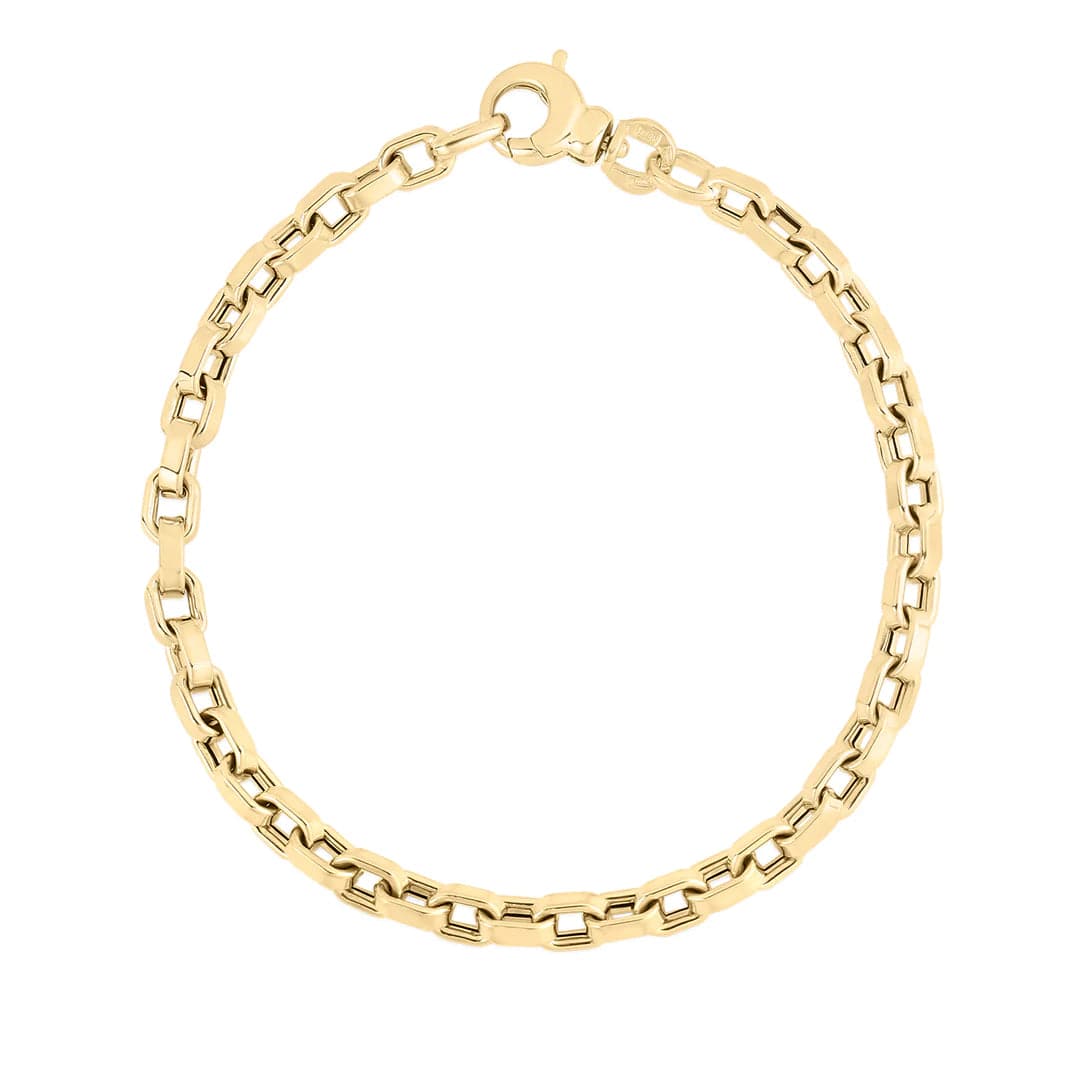 Roberto Coin Bracelet Roberto Coin 18K Yellow Gold Fine Gauge Oval Link Bracelet