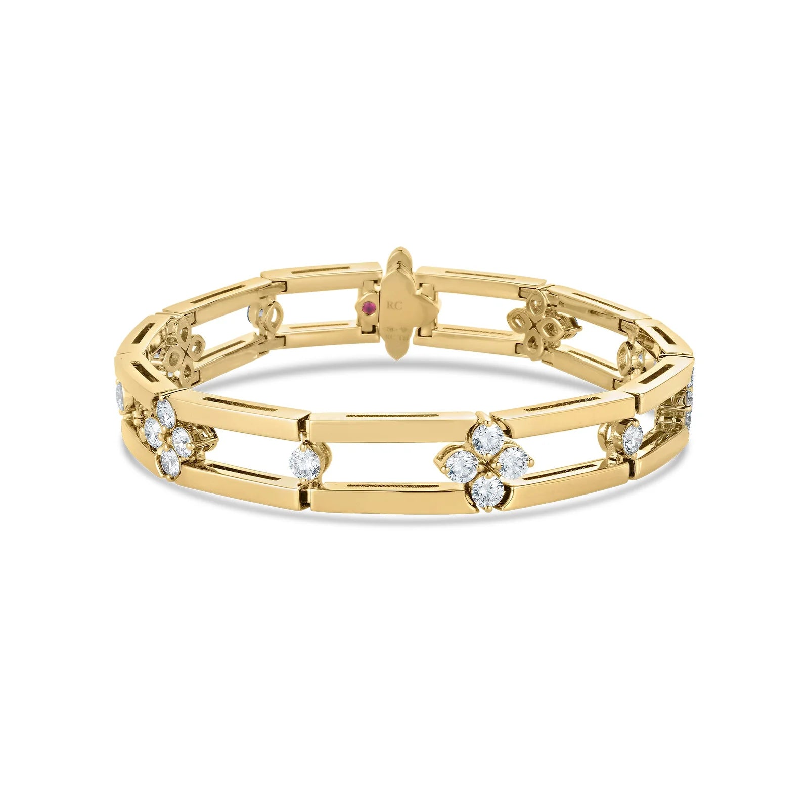 Roberto Coin 18k Yellow Gold Love in Verona Diamond Open Link 