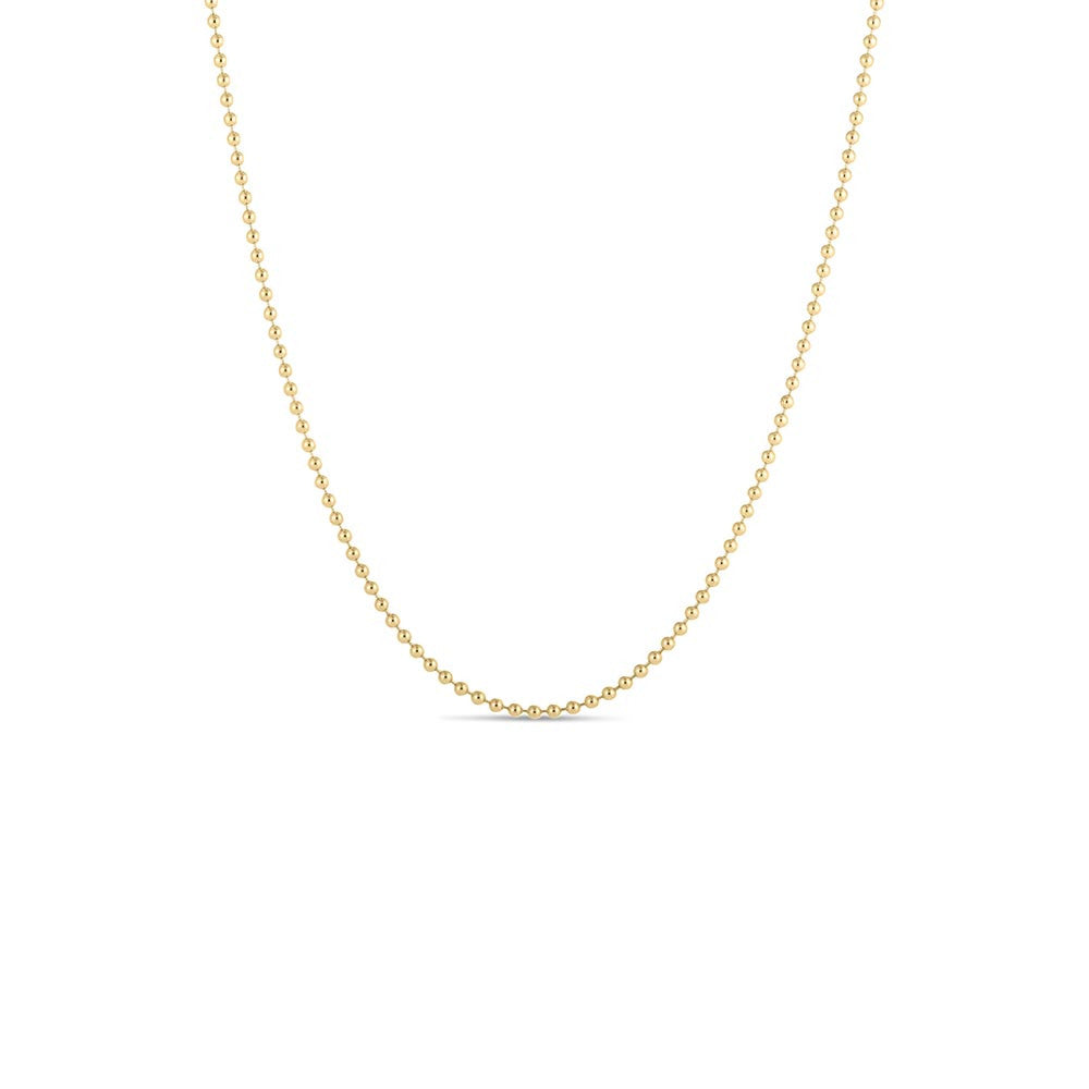 Roberto Coin Necklaces and Pendants Roberto Coin Designer Gold Classic 18k Yellow Gold Bead Chain Necklace