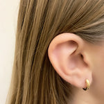 Sethi Couture Earrings Sethi Couture 18K Yellow and White Gold Carli Diamond Pave Huggie Earrings