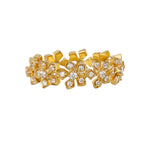 Sethi Couture Sethi Couture Enchanted Garden 18k Yellow Gold Diamond Flower Eternity Band