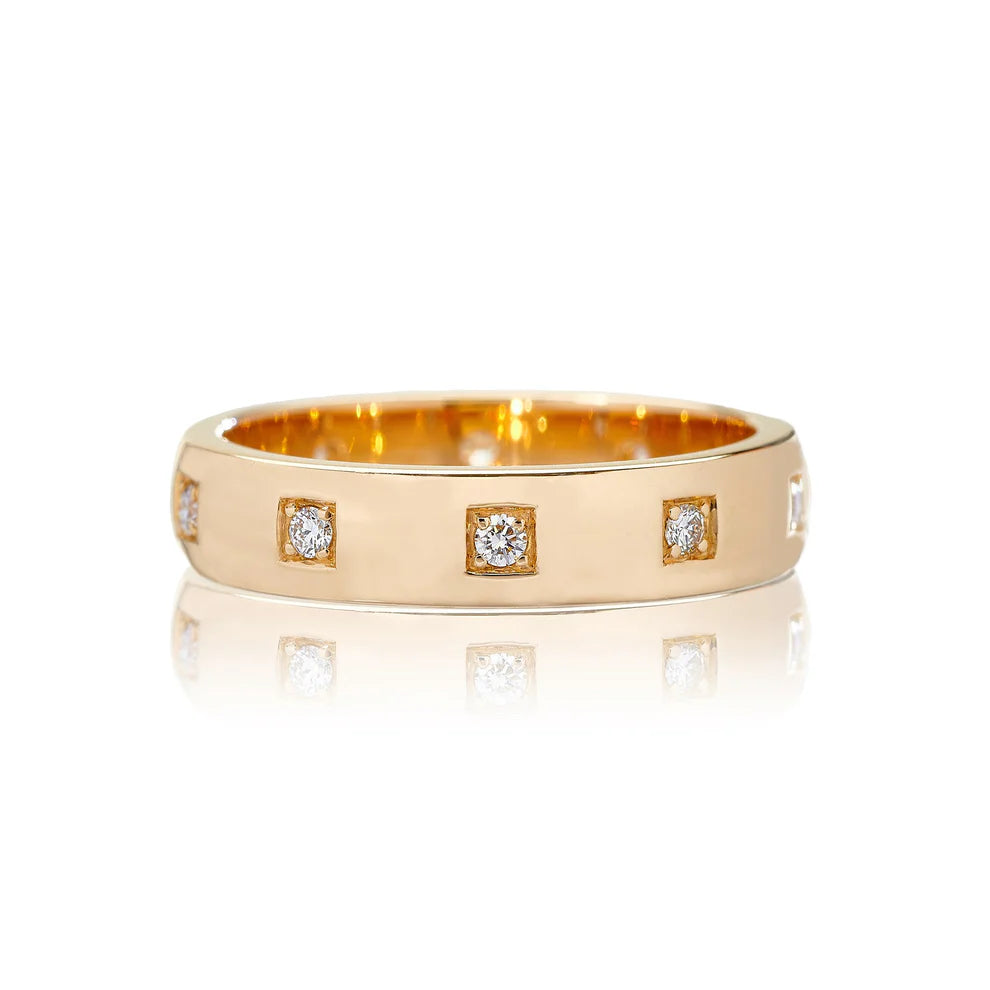Sethi Couture Ring Sethi Couture Harper 18k Yellow Gold Diamond Eternity Band
