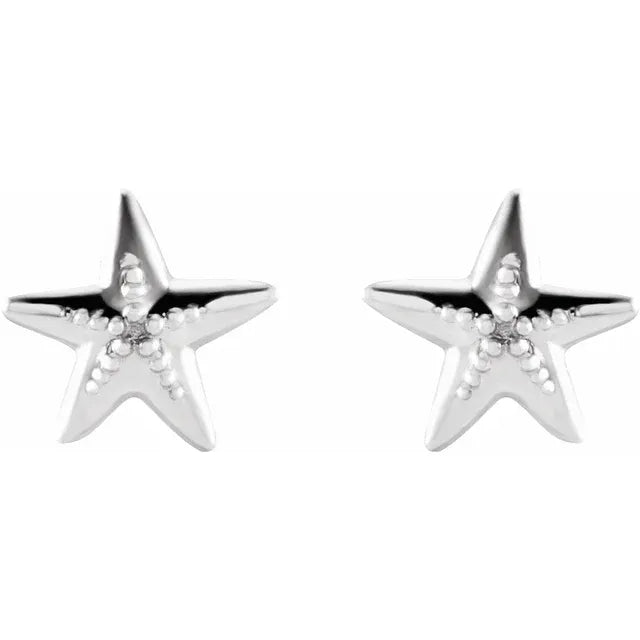 Sincerely, Springer's Earring Sincerely Springer's 14k White Gold Starfish Stud Earrings