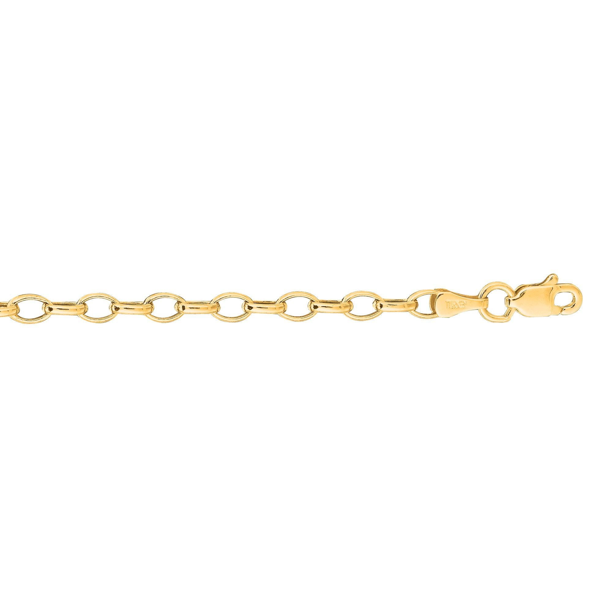 Sincerely, Springer's Necklaces and Pendants Sincerely Springer's 14k Yellow 18" Gold Oval Rolo Lightweight Chain Necklace