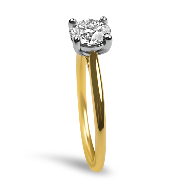 Sincerely Springer's Engagement Ring Sincerely Springer’s 14k Yellow Gold and Platinum Solitaire Diamond Ring 6.5