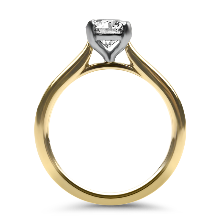 Sincerely Springer's Engagement Ring Sincerely Springer’s 14k Yellow Gold and Platinum Solitaire Diamond Ring 6.5