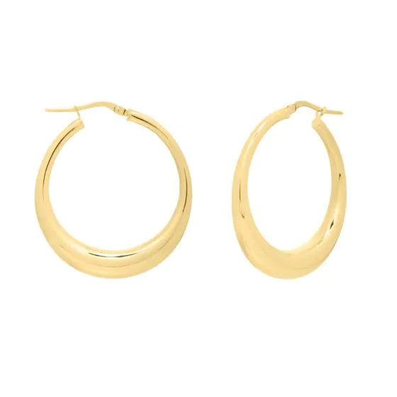 Sincerely, Springer's Earrings Sincerely Springer's 14k Yellow Gold Electroform Oval Hoop Earrings